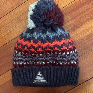 L.L. Bean Colorful Knit Beanie with Pom-Pom